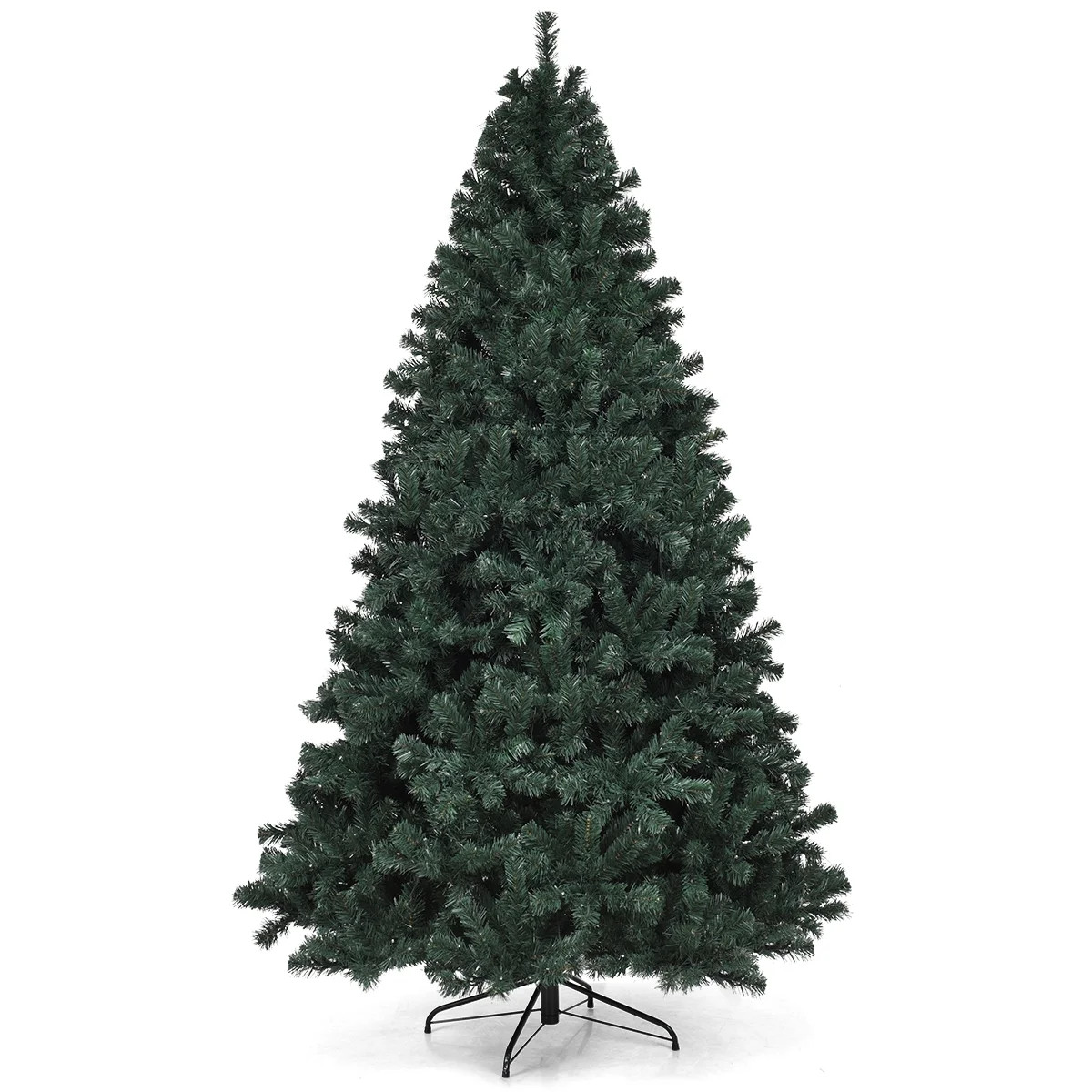 Costway 7.5Ft Pre-Lit Christmas Tree Hinged 550 Multicolor Lights | Walmart (US)