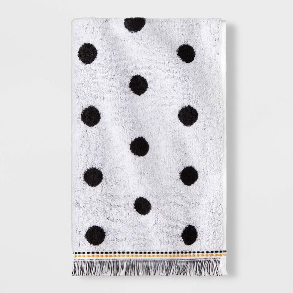 Dot Towel Black & White with SILVADUR™ Antimicrobial Technology - Pillowfort™ | Target