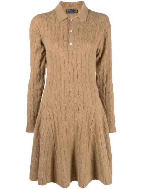 Polo Ralph Lauren cable-knit Polo Dress - Farfetch | Farfetch Global