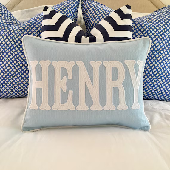 Applique Name Pillow Cover | Etsy (US)