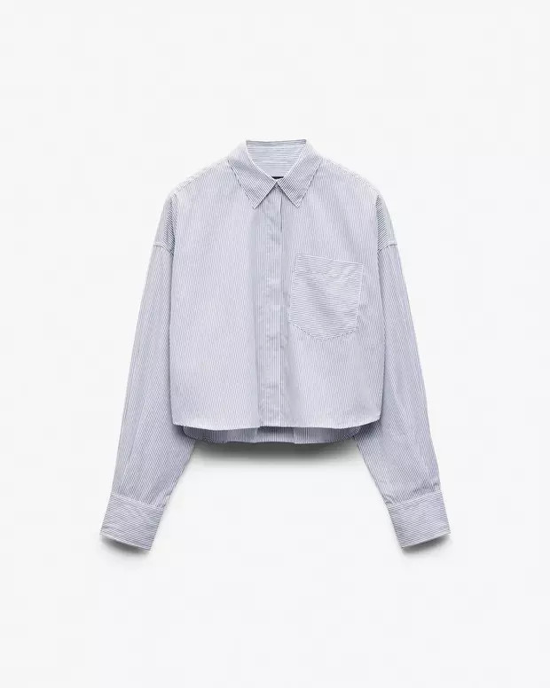Marin Cropped Striped Shirt | rag & bone