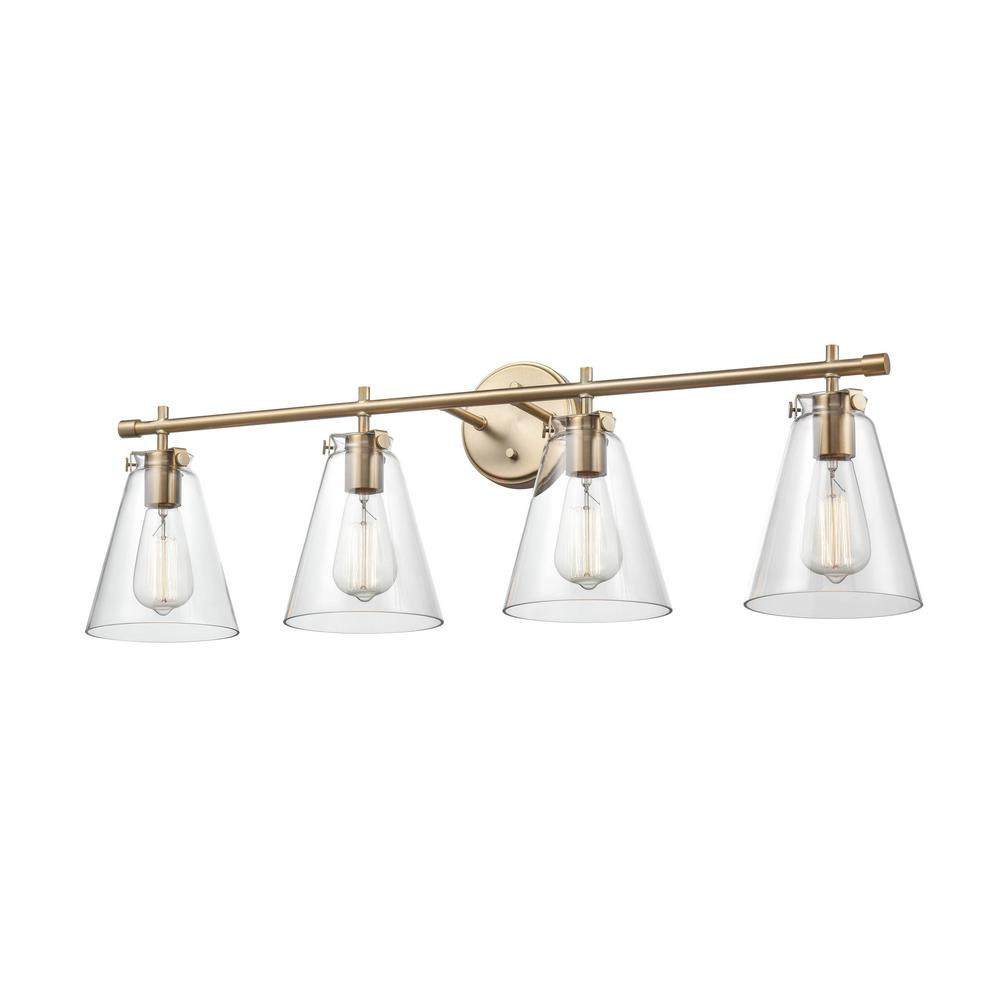 Millennium Lighting 35 in. 4-Light Modern Gold Vanity Light | The Home Depot