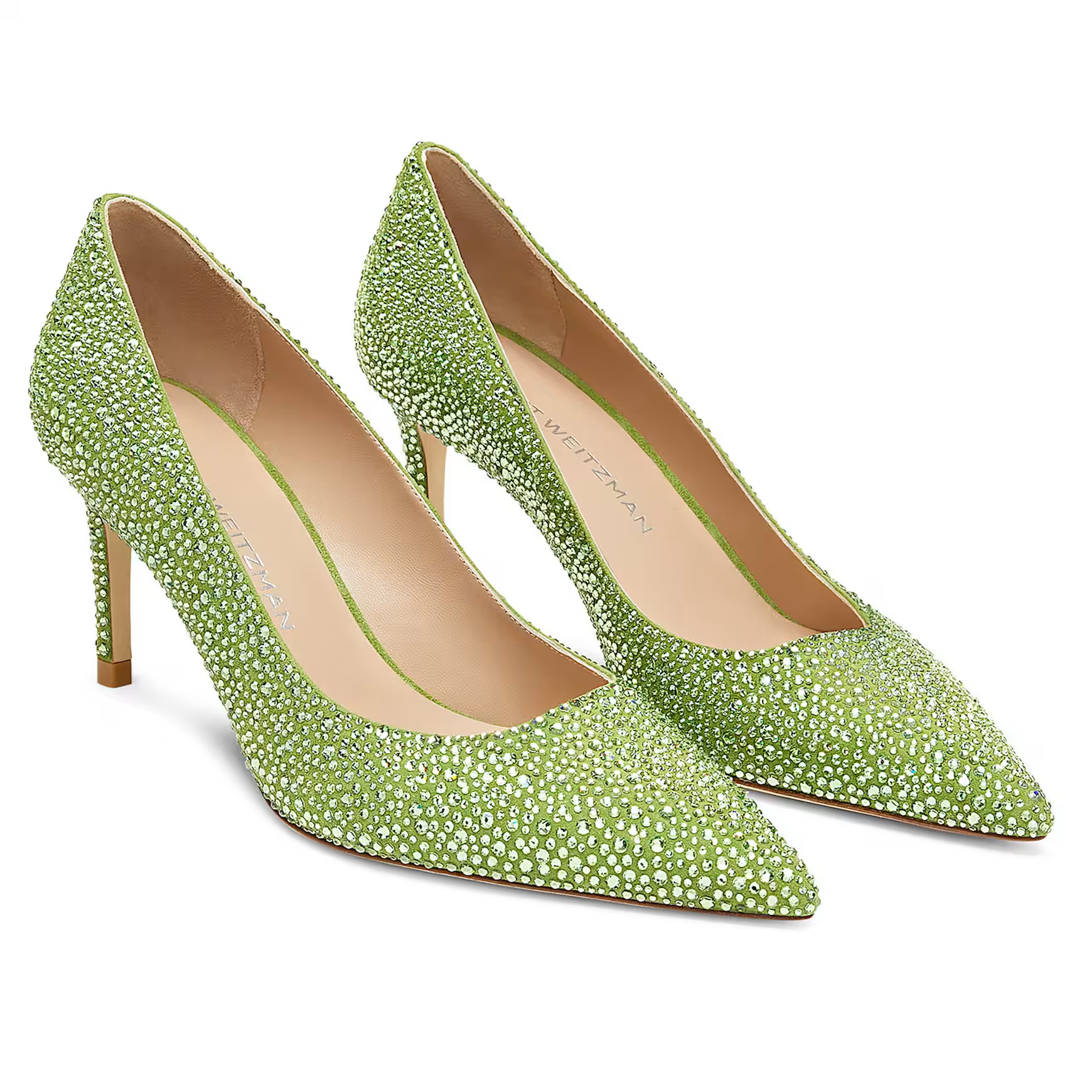 STUART WEITZMAN Stuart Power Shine pump, Green by SWAROVSKI | SWAROVSKI