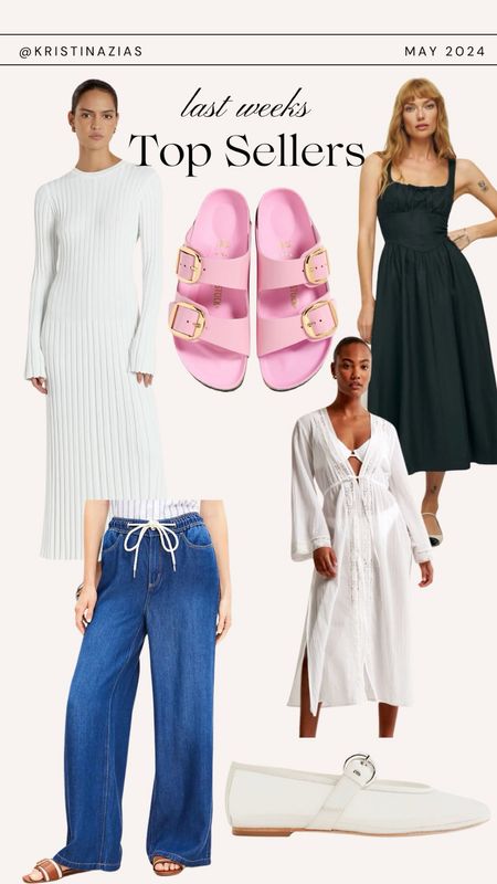 last weeks top sellers !

- linen dress
- perfect summer cover up
- chic long sleeve midi dress 
- incredibly soft palazzo jeans 
- my absolute favorite ballet flat 
- how fun are these pink birkenstocks 

#LTKSeasonal #LTKShoeCrush #LTKPlusSize