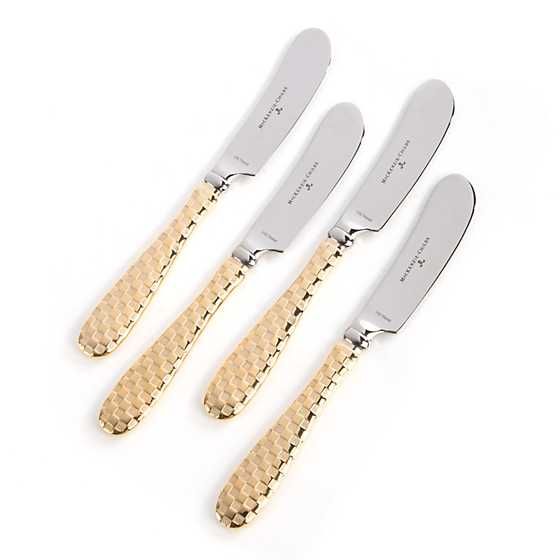 Gold Check Canape Knives - Set of 4 | MacKenzie-Childs