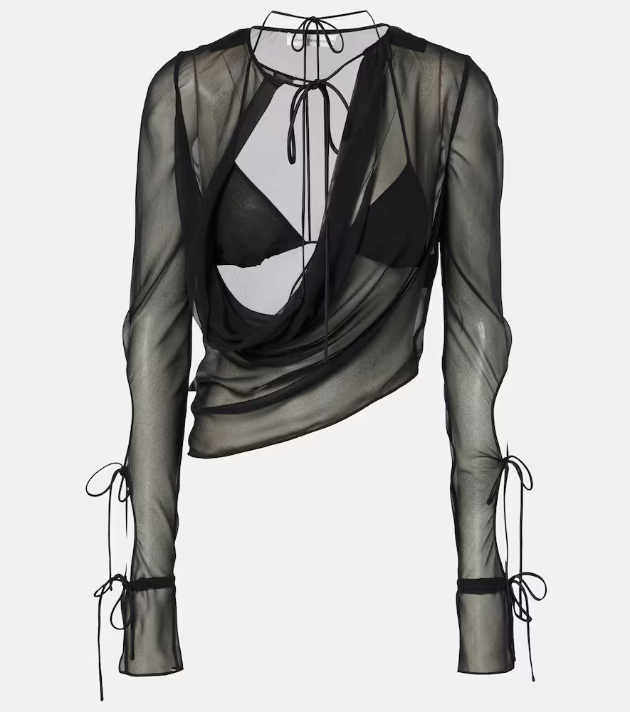 Christopher Esber Mobius sheer silk top | Mytheresa (US/CA)