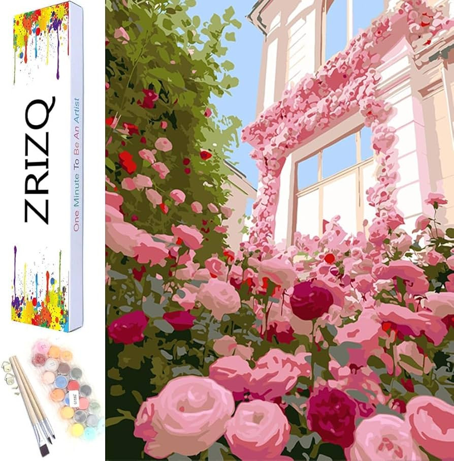 ZRIZQ Paint by Number for Adults Beginners,12" Wx16 L Canvas for Painting Kits for Adults in Colo... | Amazon (US)