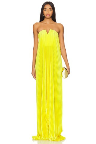 L'IDEE Black Tie Gown in Limone from Revolve.com | Revolve Clothing (Global)
