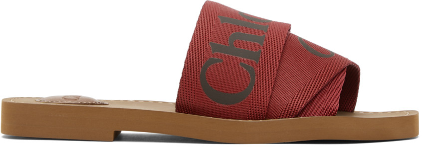 Red Woody Flat Mules | SSENSE