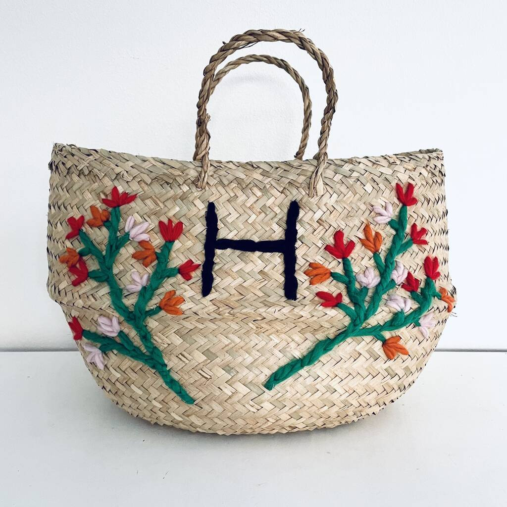 Personalised Floral Initial Basket | Not On The High Street