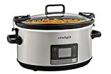 Crockpot Portable 7 Quart Slow Cooker with Locking Lid and Auto Adjust Cook Time Technology, Stainle | Amazon (US)