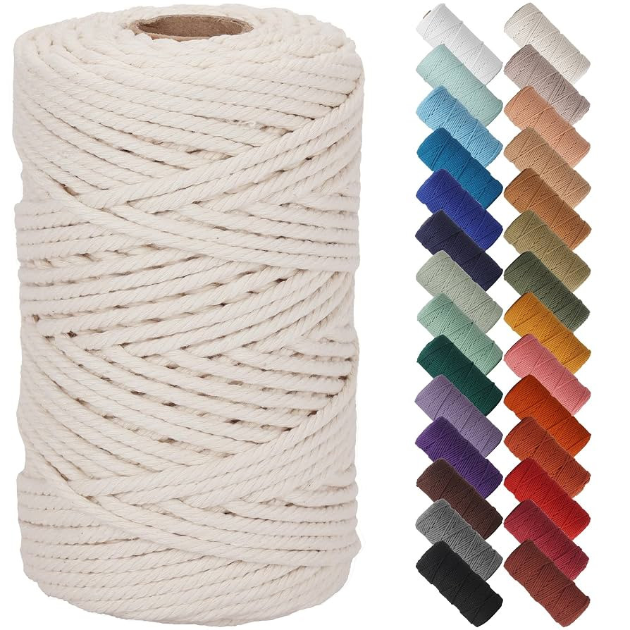 NOANTA Natural Macrame Cord 5mm x 109Yards, Beige Macrame Rope, Cotton Cord for Wall Hanging, Pla... | Amazon (US)