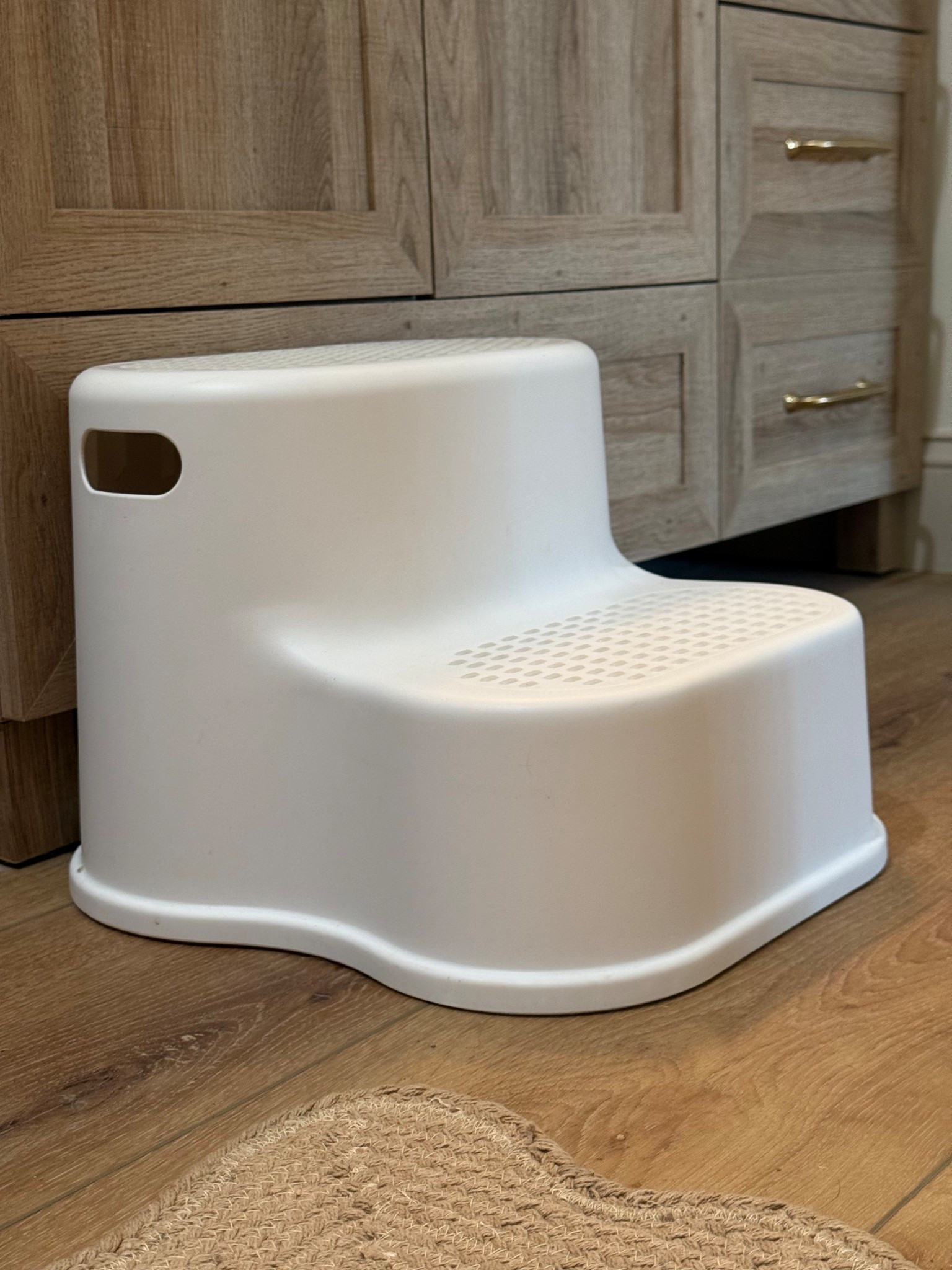 Kids stool that doesn’t fold & wont put a whole in your vanity 🤦‍♀️ our “pretty” wood one did that. 

#LTKSaleAlert #LTKHome