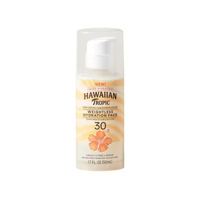 Hawaiian Tropic Silk Hydration Weightless Face Sunscreen - SPF 30 - 1.7oz | Target