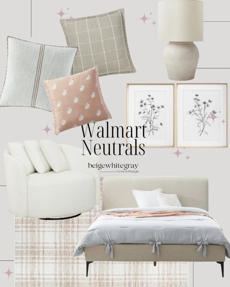 Neutral space by Walmart! Checkout this bed?? Seriously so good for a guest or kids room and even yourself. Loving this look. 

#LTKhome #LTKfindsunder100 #LTKstyletip