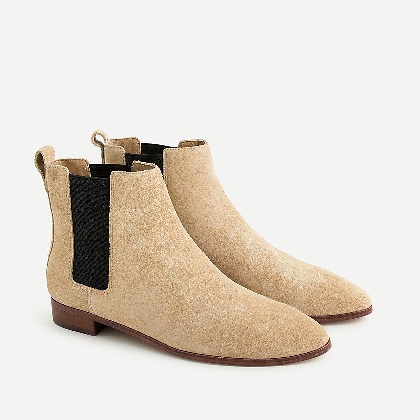 Pull-on Chelsea boots in suede | J.Crew US