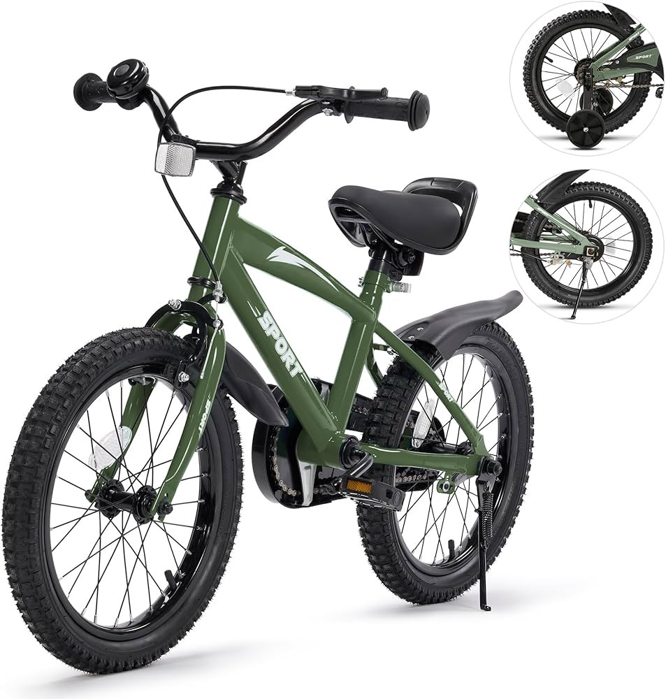 BODIOO Kids Bike for Boys Girls 16 Inches Kid Bicycle with Kickstand Training Wheels Sturdy Frame... | Amazon (US)