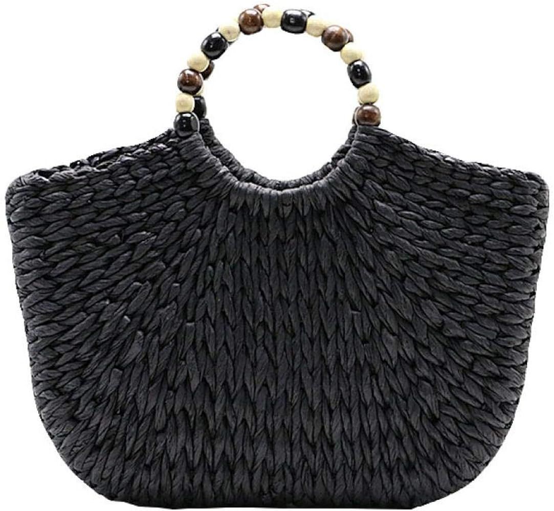 Womens Straw Tote Handbag for Summer Beach Large Woven Capacity Handle Bag Boho Stylish Straw Bas... | Amazon (US)
