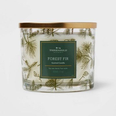 Holiday Forest Fir Glass Jar Candle Clear - Threshold™ | Target