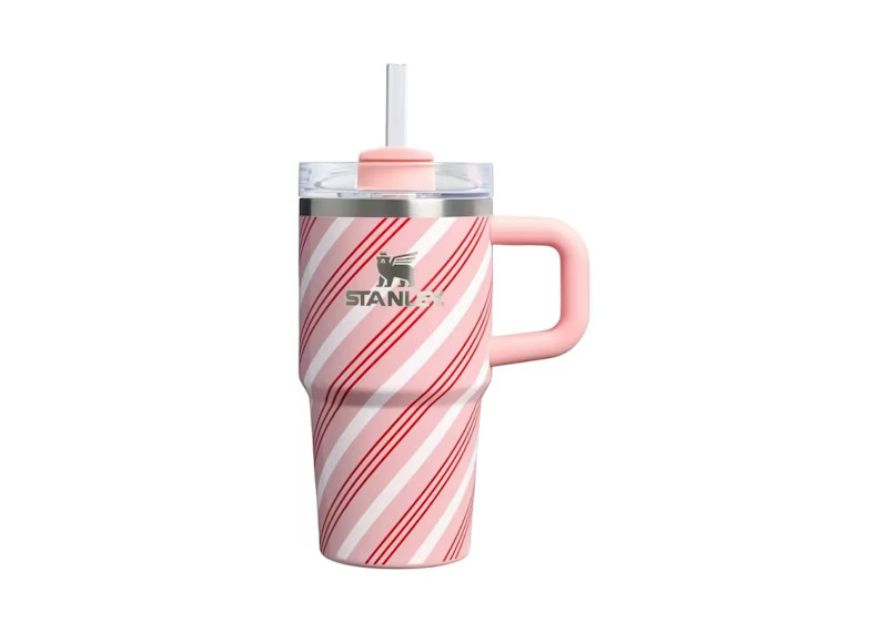 Stanley Stainless STee shirtl FlowState Quencher 20oz Tumbler in Strawberry Cream Twist | StockX