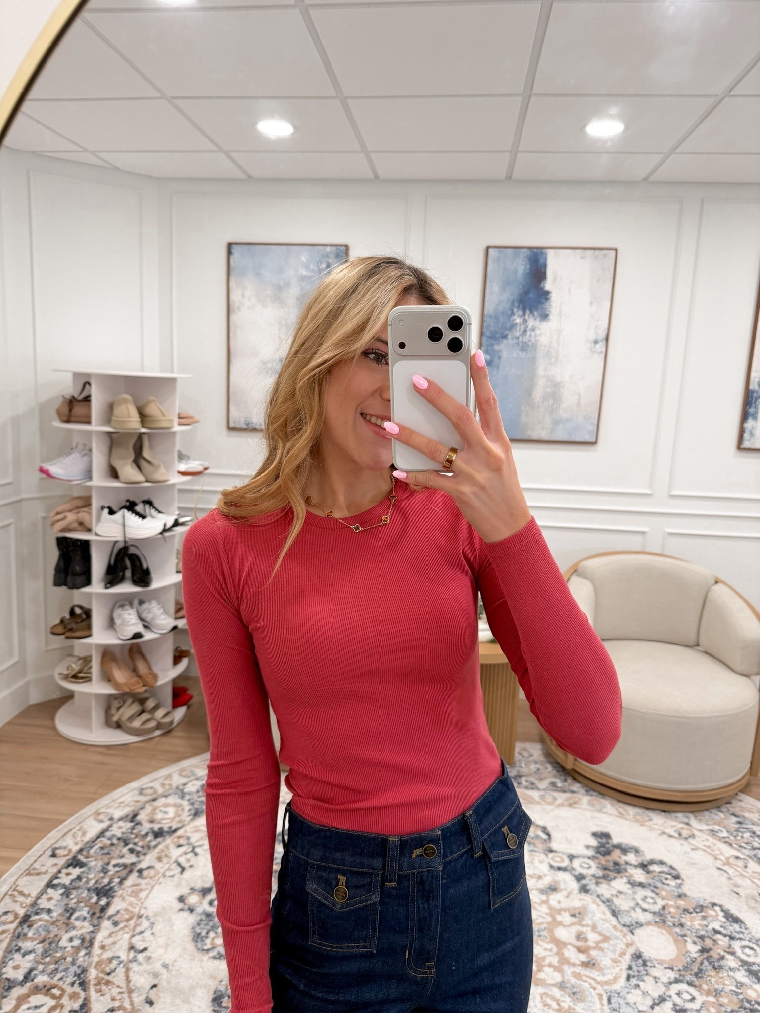 J.Crew basics I keep reaching for! This fitted long-sleeve tee is soft, flattering, and great for layering or wearing solo. Styled here with high-rise denim—easy, casual, and polished.✨

#LTKTall #LTKootd #LTKSeasonal