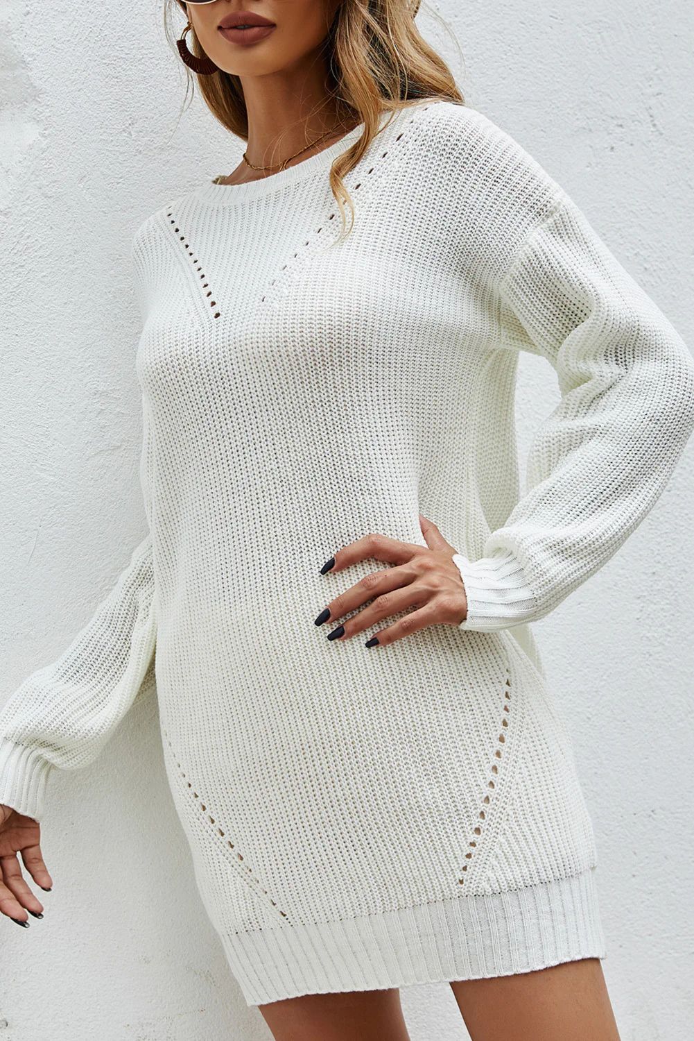 'Jenice' Mid-Length Loose Sweater Dress (3 COLORS) | Goodnight Macaroon
