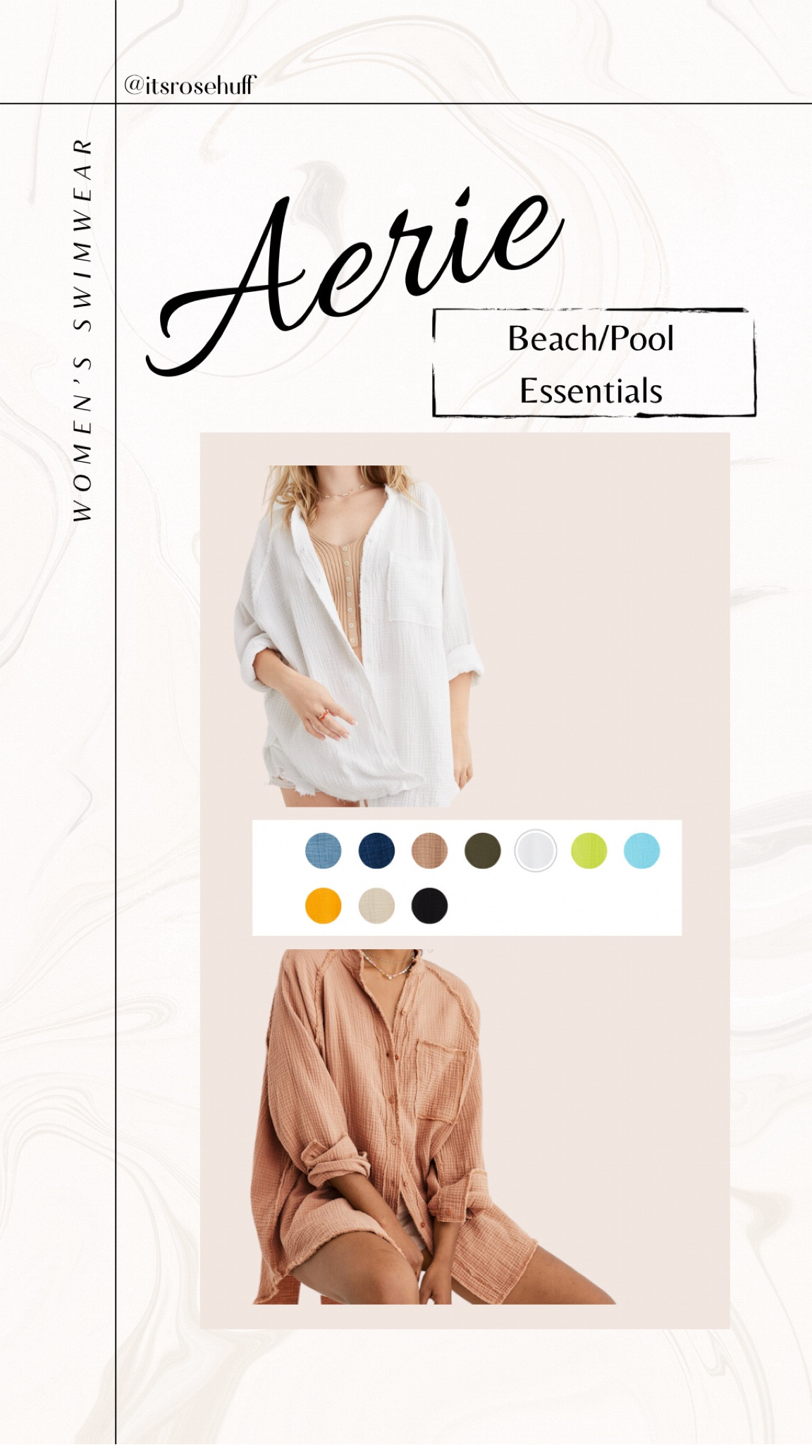 Aerie swim coverup is back!! Oversized, soft & super comfy. I’ve had one since last year and always get so many compliments on it. I wear size XS, and it still looks perfectly oversized. Which color would you choose!? 

#LTKtravel #LTKswim #LTKunder100