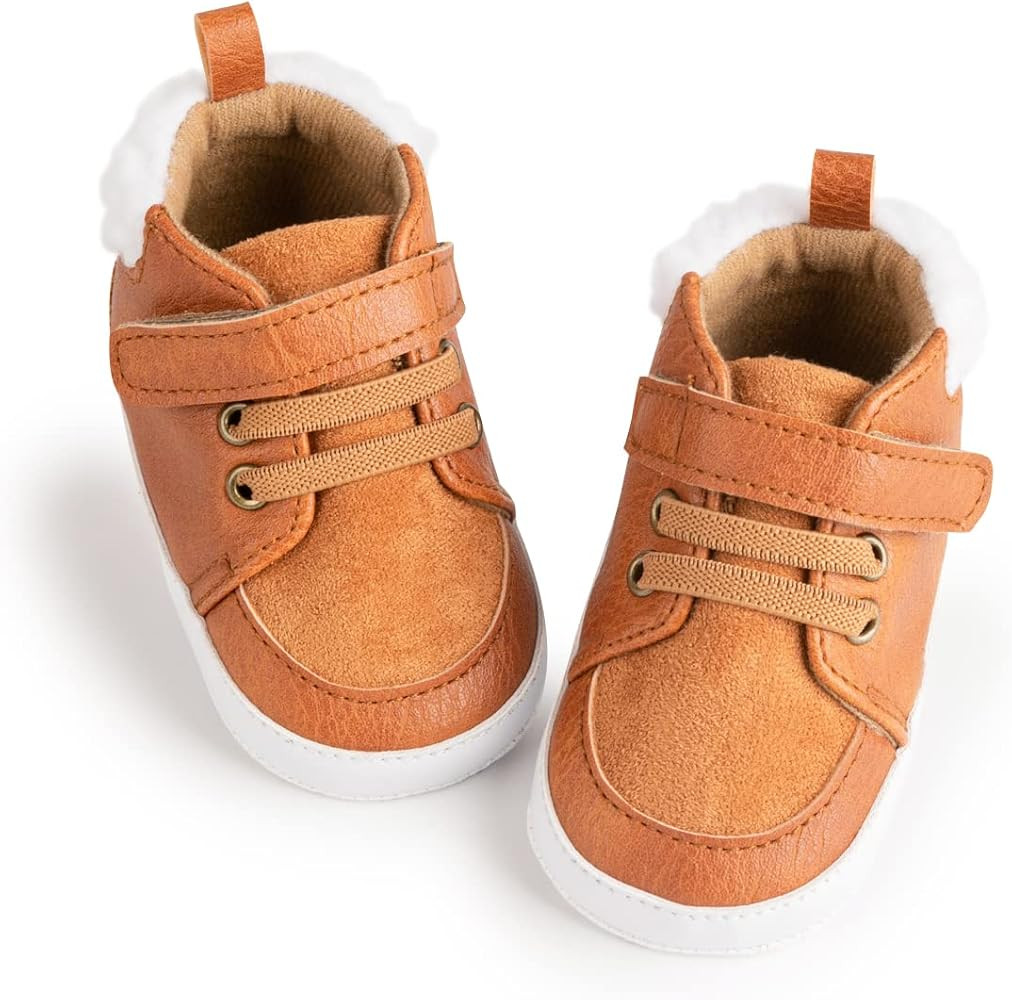 CENCIRILY Baby Boys Girls High Top Sneakers Soft Soles Anti Skid Infant Ankle Shoes Toddler Prewalke | Amazon (US)