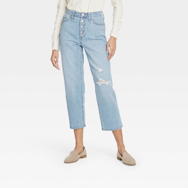 Women's Super-High Rise Vintage Cropped Straight Jeans - Universal Thread™ | Target