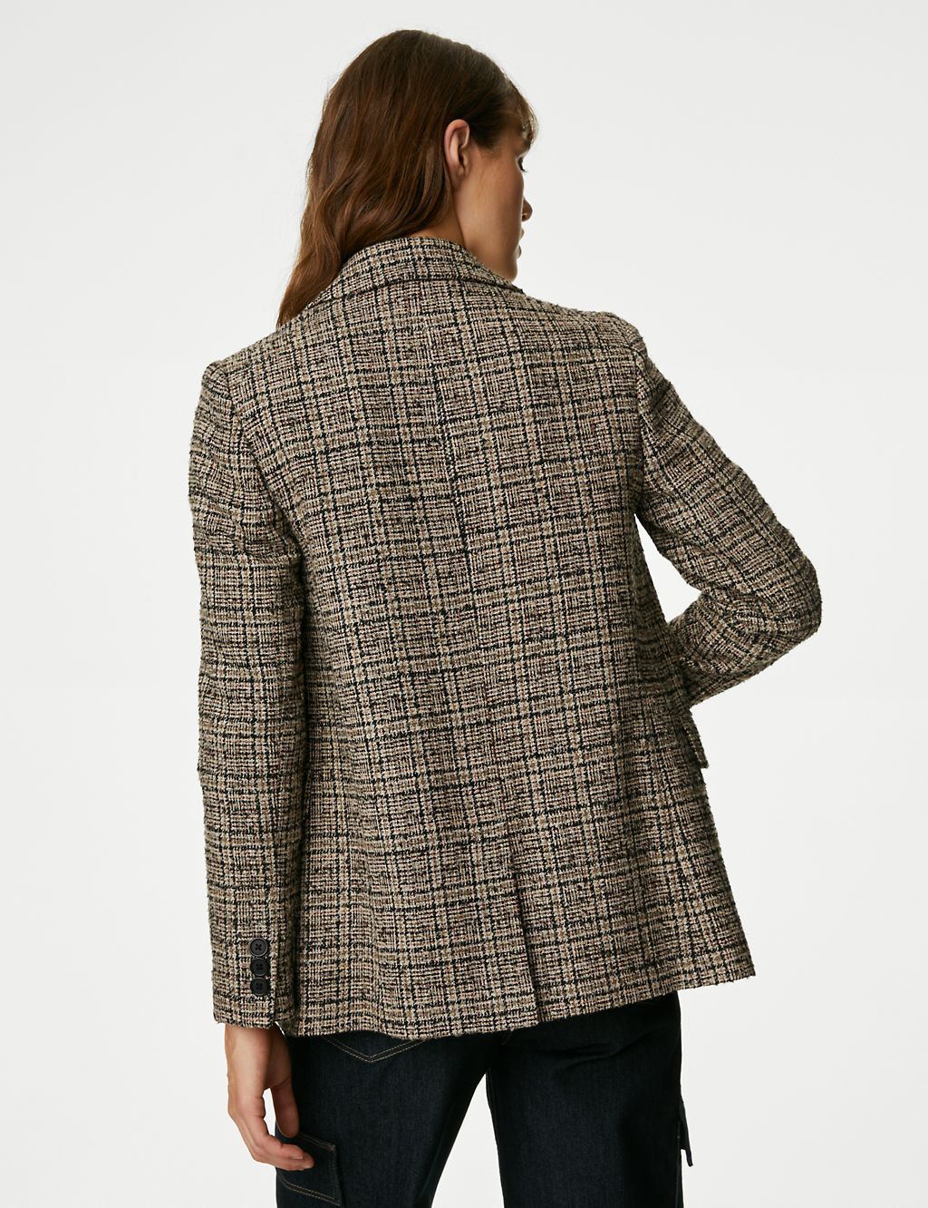 Tweed Relaxed Checked Blazer | Marks & Spencer (UK)