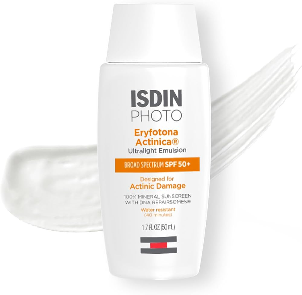 ISDIN Eryfotona Actinica SPF 50+ | Mineral Sunscreen for Face with Zinc Oxide | 100% Mineral UV F... | Amazon (US)