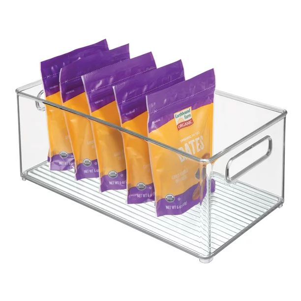 mDesign Deep Plastic Kitchen Storage Organizer Container Bin for Pantry, Cabinet, Cupboard, Shelv... | Walmart (US)
