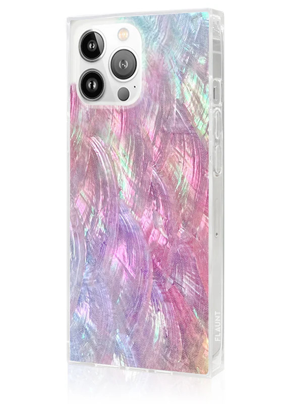 SQUARE® Pink Mother of Pearl iPhone Case | FLAUNT