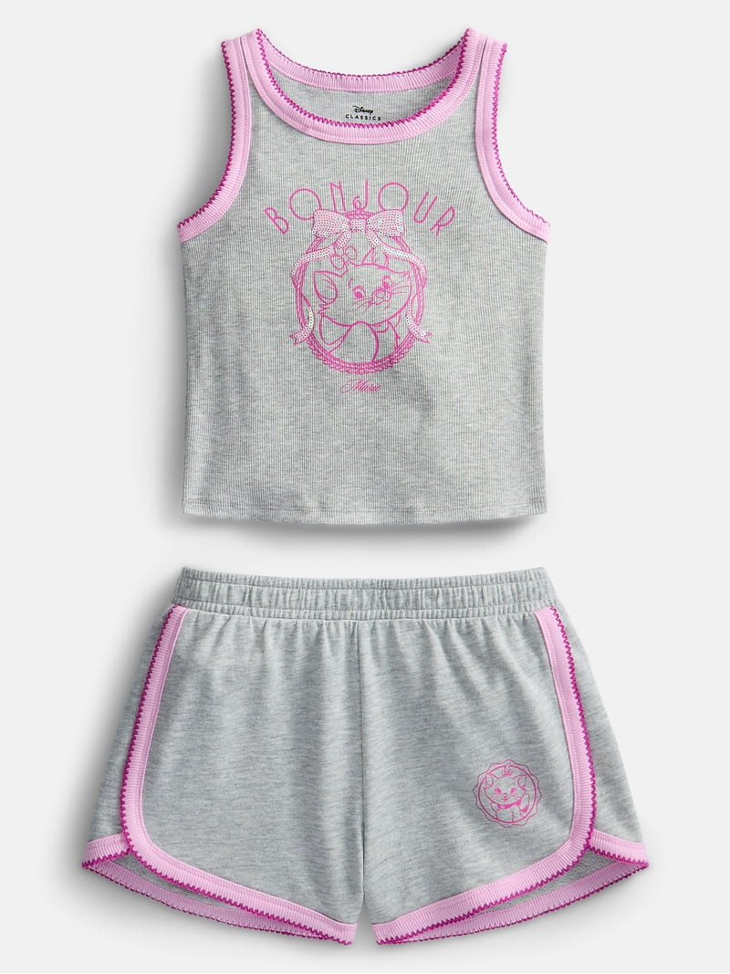 Disney Classics Marie Girls Graphic Tank Top and Matching Shorts Set, 2-Piece, Sizes 4-16 | Walmart (US)