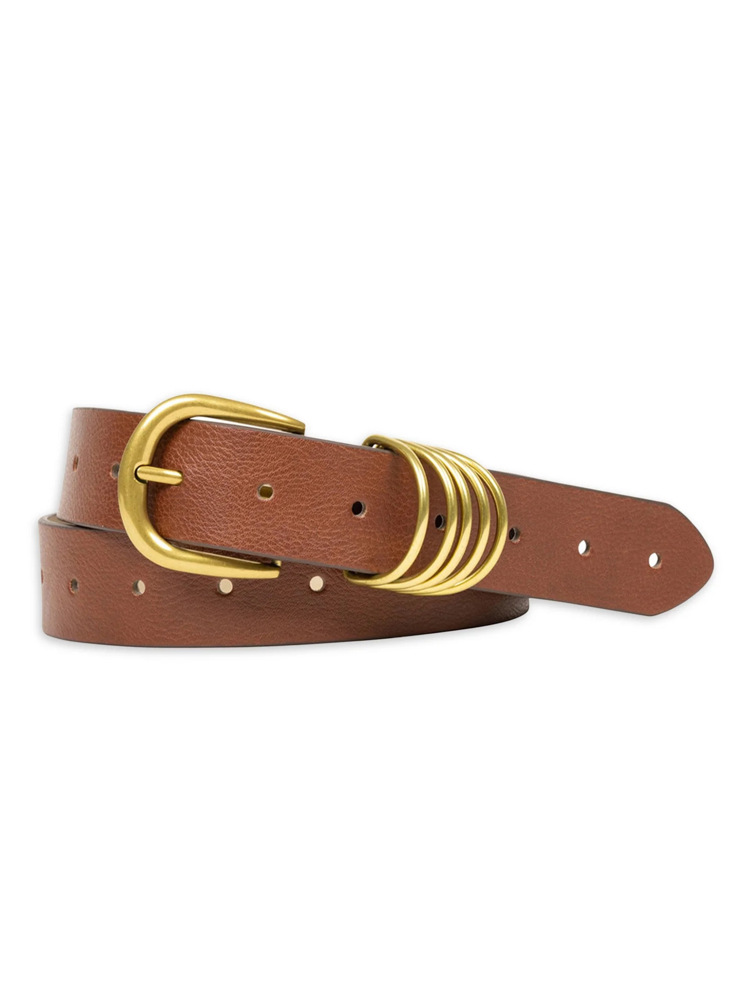 Time and Tru Women's 5 Loop Belt, Brown | Walmart (US)