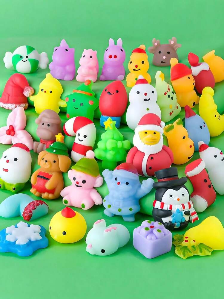 10/20pcs-Christmas Mochi Squishy, Mini Kawaii Mochi Squeeze Reliever Anxiety Packs Party Favors, ... | SHEIN