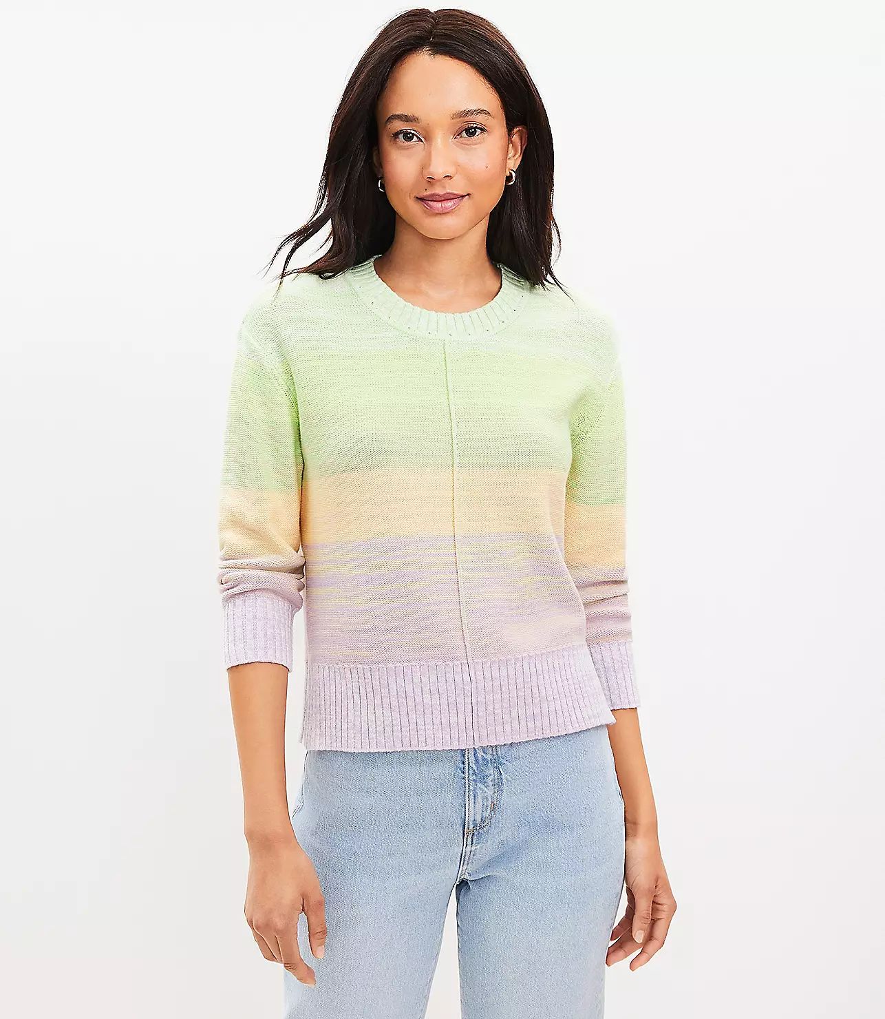 Ombre Elbow Sleeve Sweater | LOFT