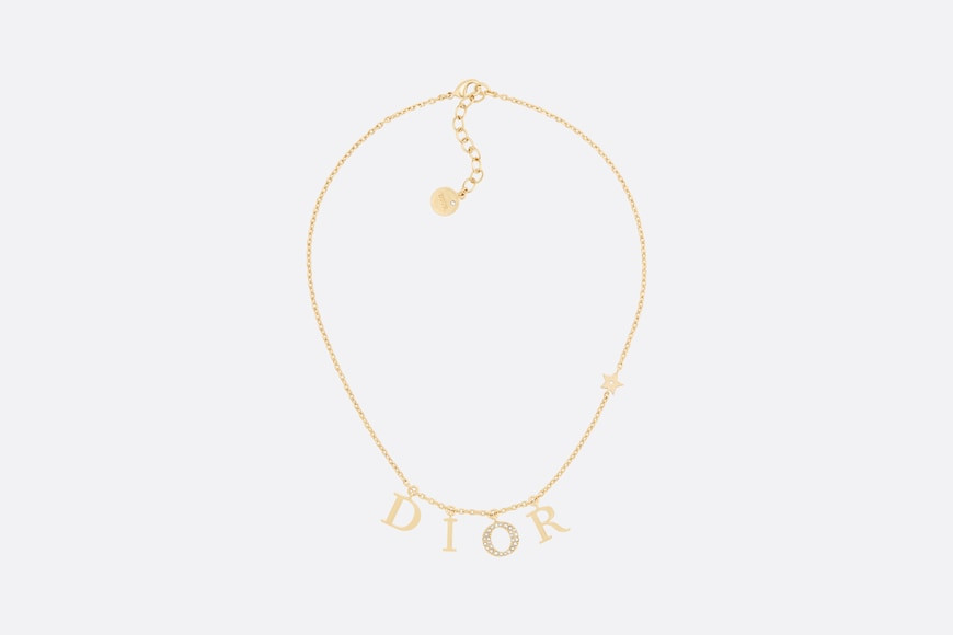 Dio(r)evolution Necklace Gold-Finish Metal and White Crystals | DIOR | Dior Couture
