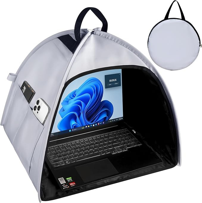 Universal Foldable Laptop Sun Shade & Privacy Shield -Fits 13-16 inch MacBook, Dell, Surface - Bl... | Amazon (US)