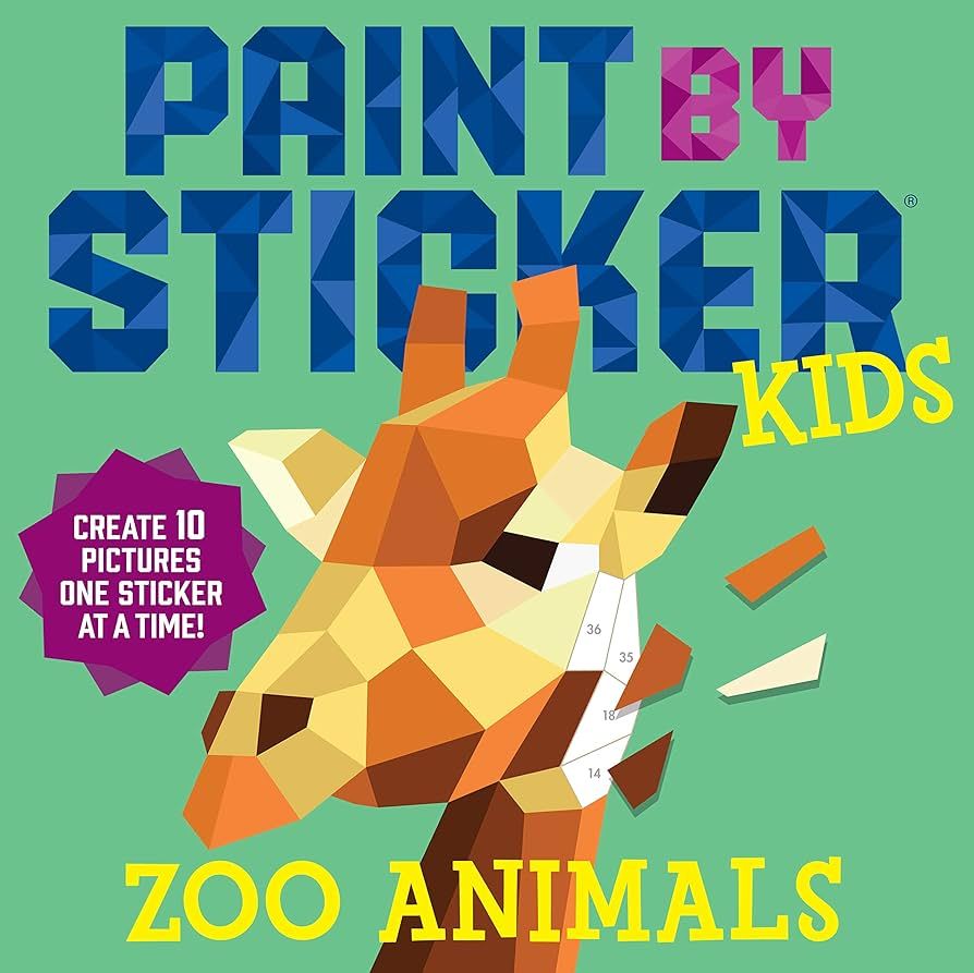 Paint by Sticker Kids: Zoo Animals: Create 10 Pictures One Sticker at a Time! | Amazon (US)