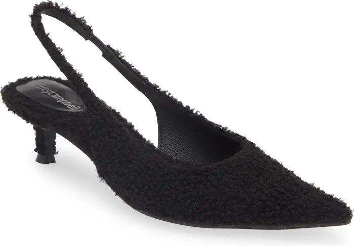 Persona Faux Shearling Pointed Toe Slingback Pump (Women) | Nordstrom