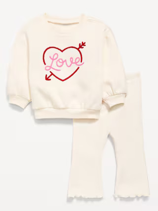 Long-Sleeve Graphic Sweatshirt and Leggings Set for Baby | Old Navy (US)