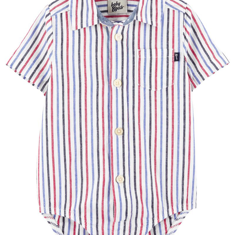 Striped Button-Front Bodysuit | Carter's
