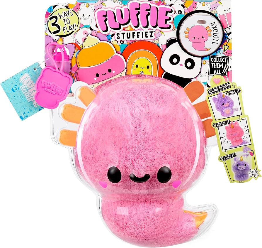 Fluffie Stuffiez Axolotl Small Collectible Feature Plush - Surprise Reveal Unboxing with Huggable... | Amazon (US)