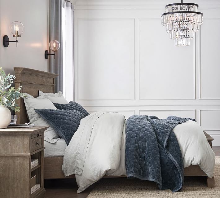 Velvet Lattice Quilt & Shams - Cobalt | Pottery Barn (US)