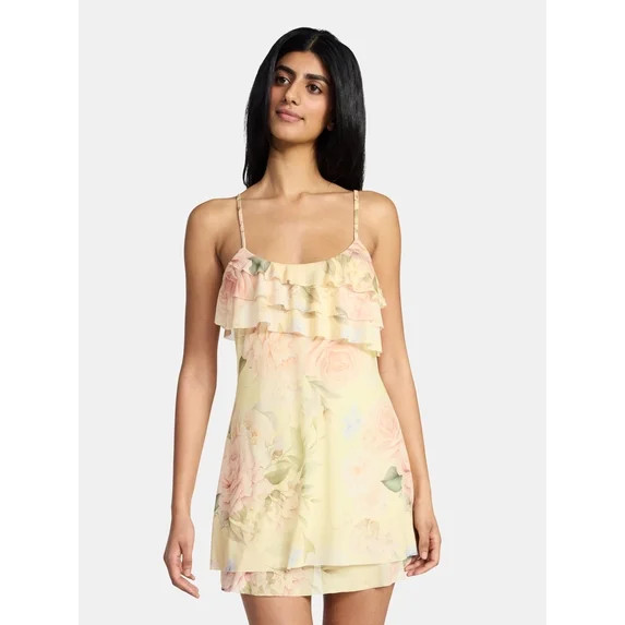Madden NYC Women's Sleeveless Ruffle Mini Dress, Sizes XXS-XXL | Walmart (US)