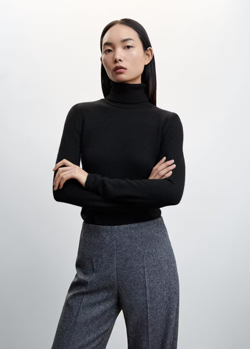 Turtleneck knitted sweater -  Women | Mango USA | MANGO (US)