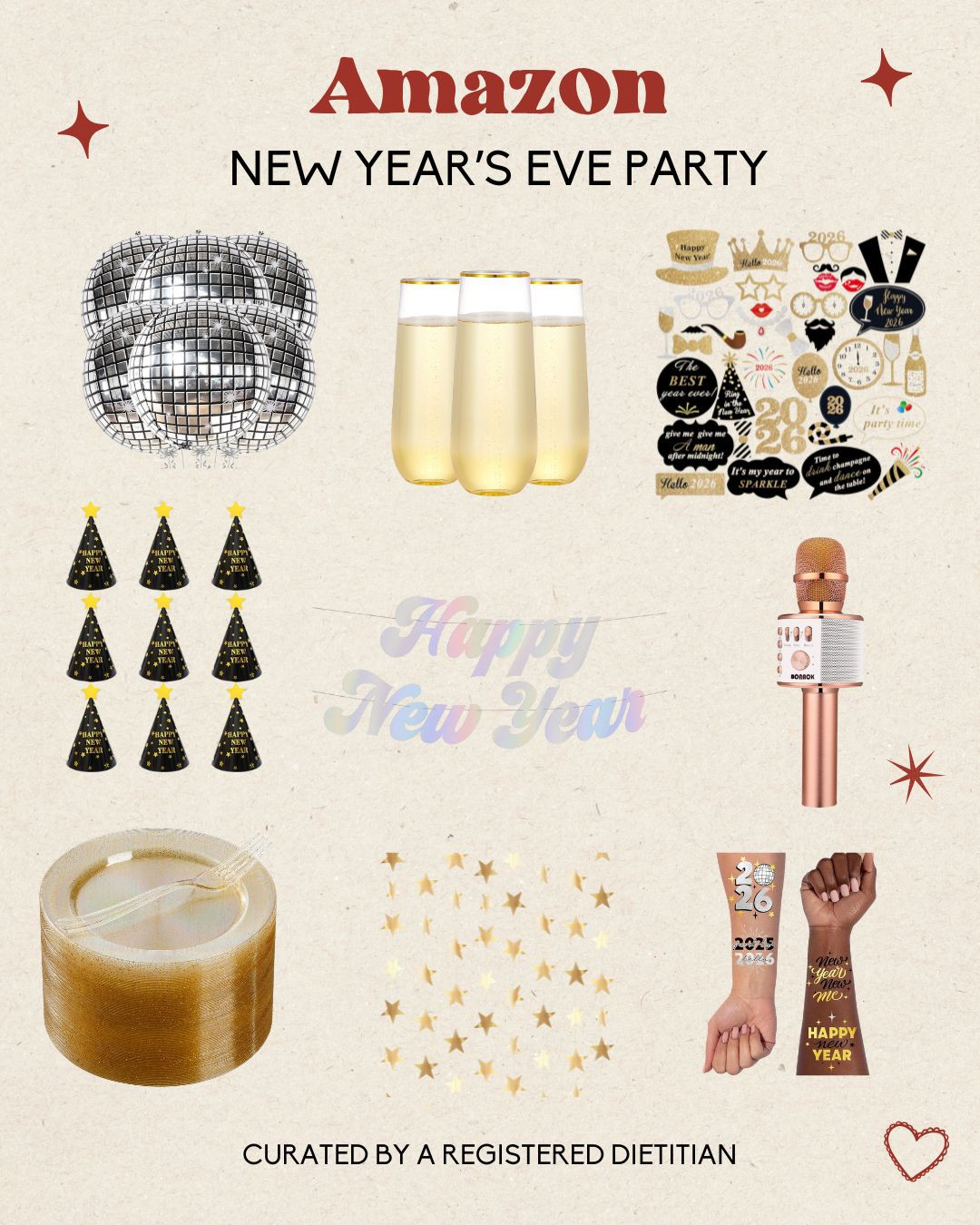 Throwing a last minute New Year's Eve party? These Amazon finds come within a day or two and aren't your typical tacky NYE supplies! 

 #LTKHoliday #LTKHome #LTKFindsUnder50