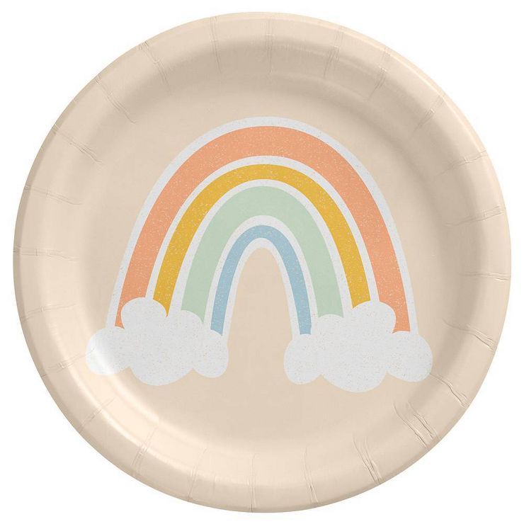 6.75&#34; 20ct Rainbow Snack Paper Plates - Spritz&#8482; | Target