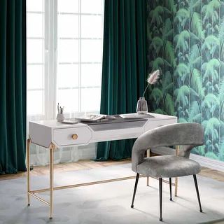 Bajo White Lacquer Desk | Bed Bath & Beyond
